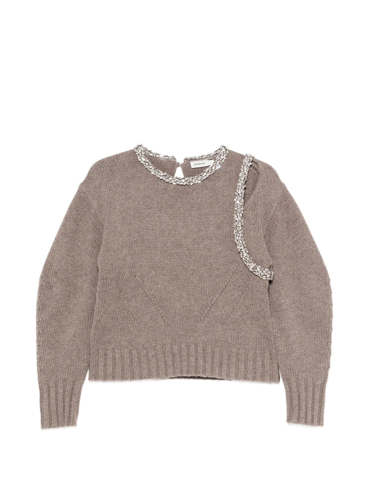 Monroe embellished cut-out sweater