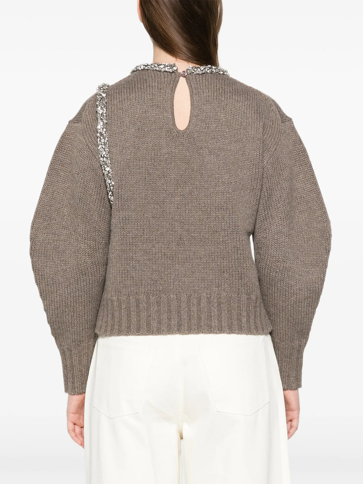Monroe embellished cut-out sweater