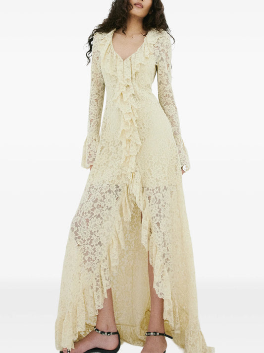 Celementina ruffled lace dress