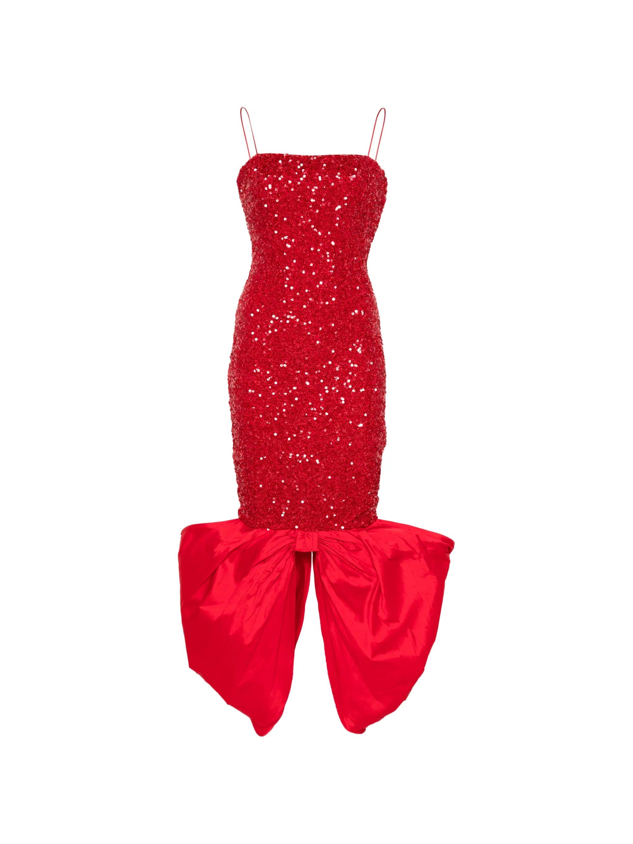 sequins bow maxi dress