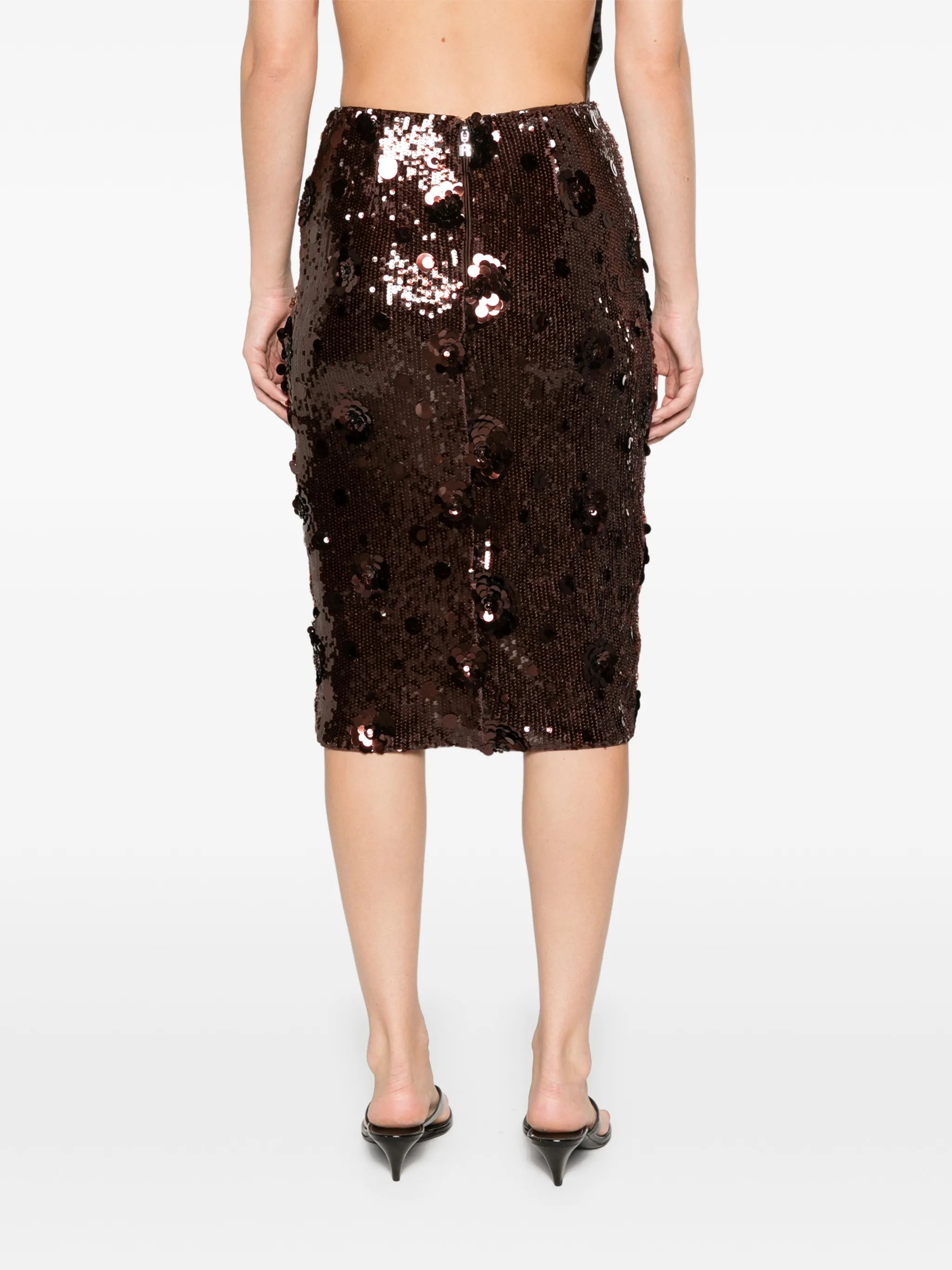 sequins midi skirt