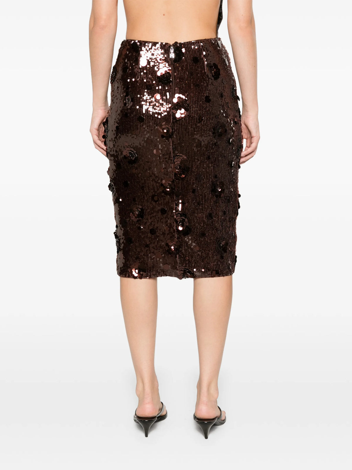 sequins midi skirt