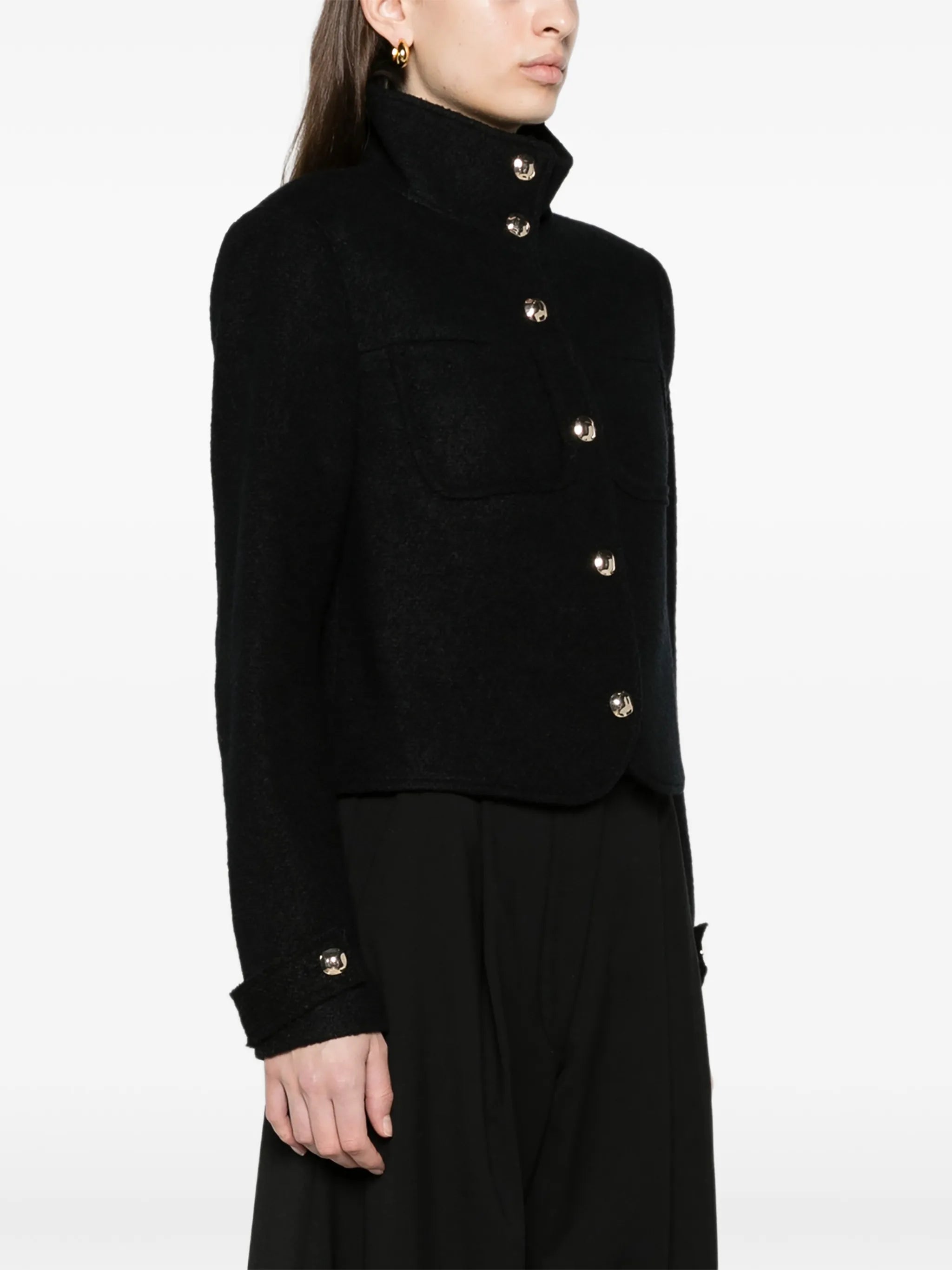 button-up high-neck jacket
