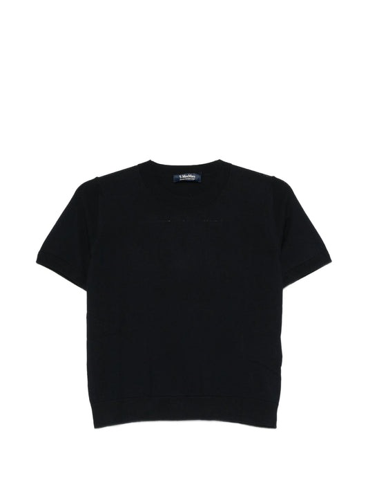 cashmere, cotton and silk yarn jumper - ultramarine