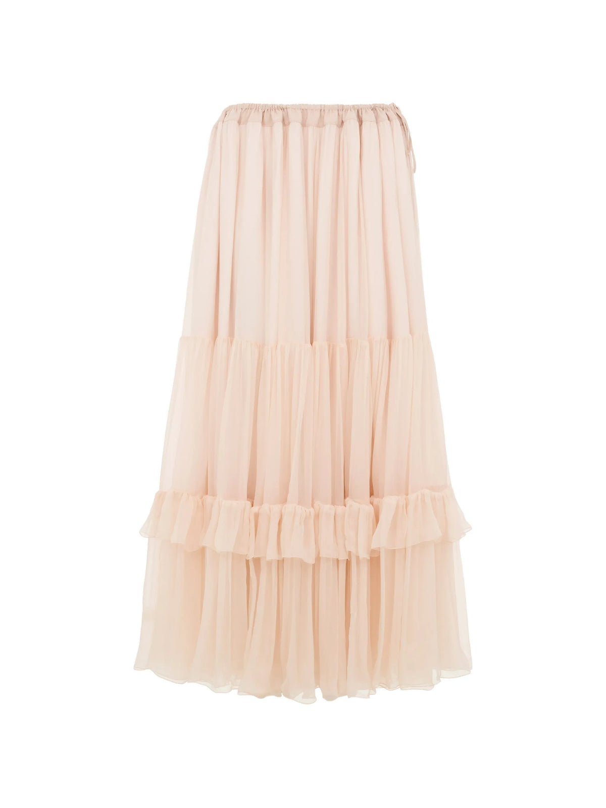midi tiered tulle skirt