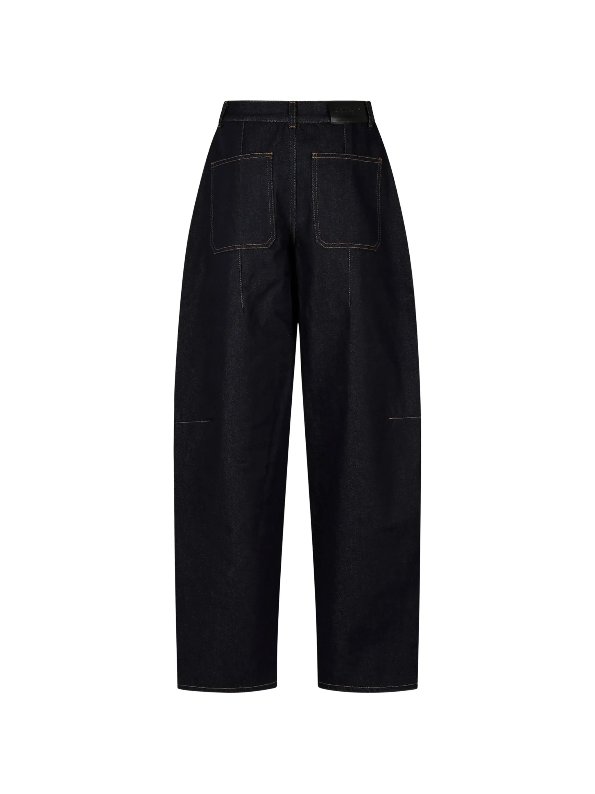 contrast-stitch jeans