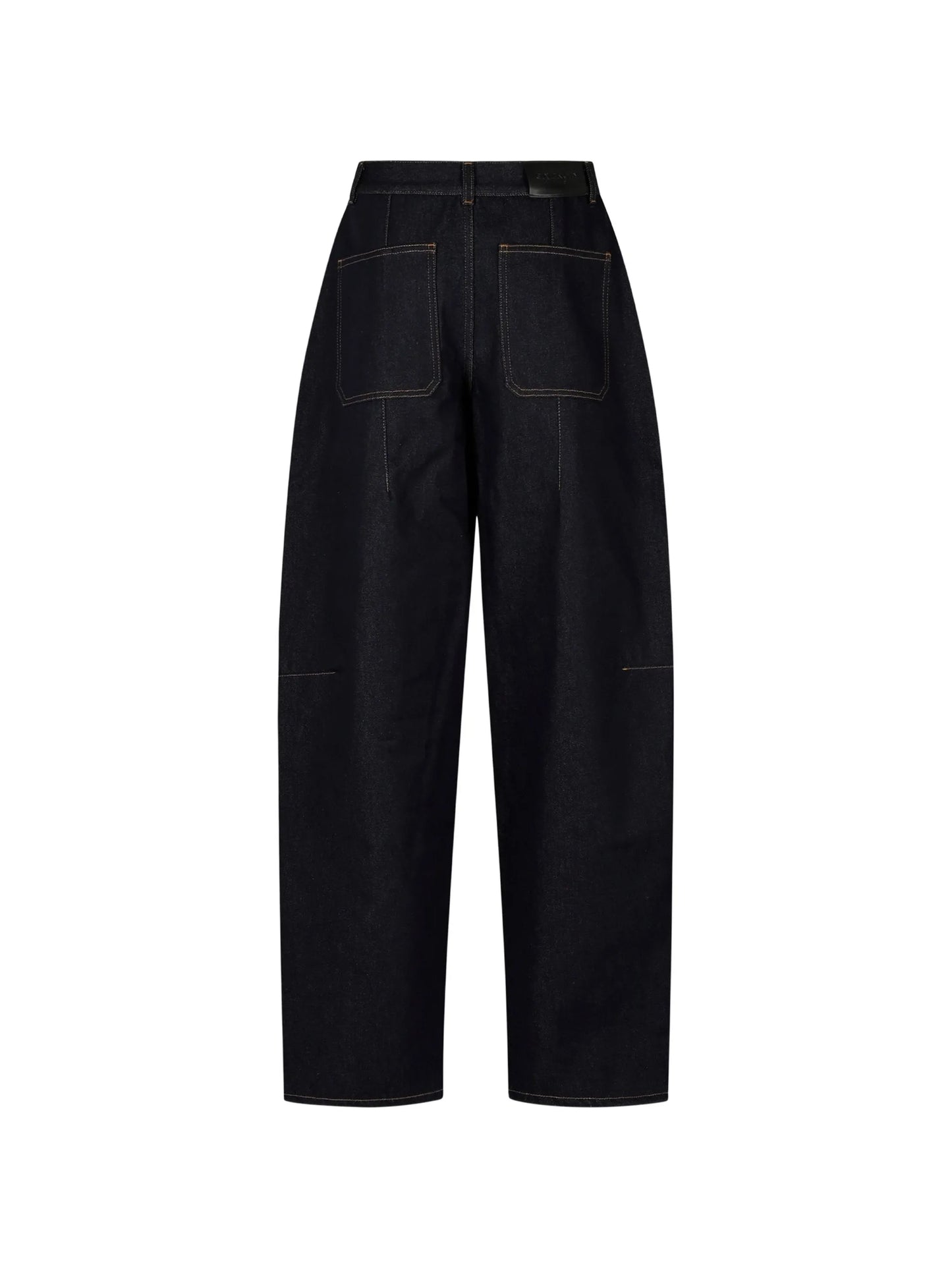 contrast-stitch jeans