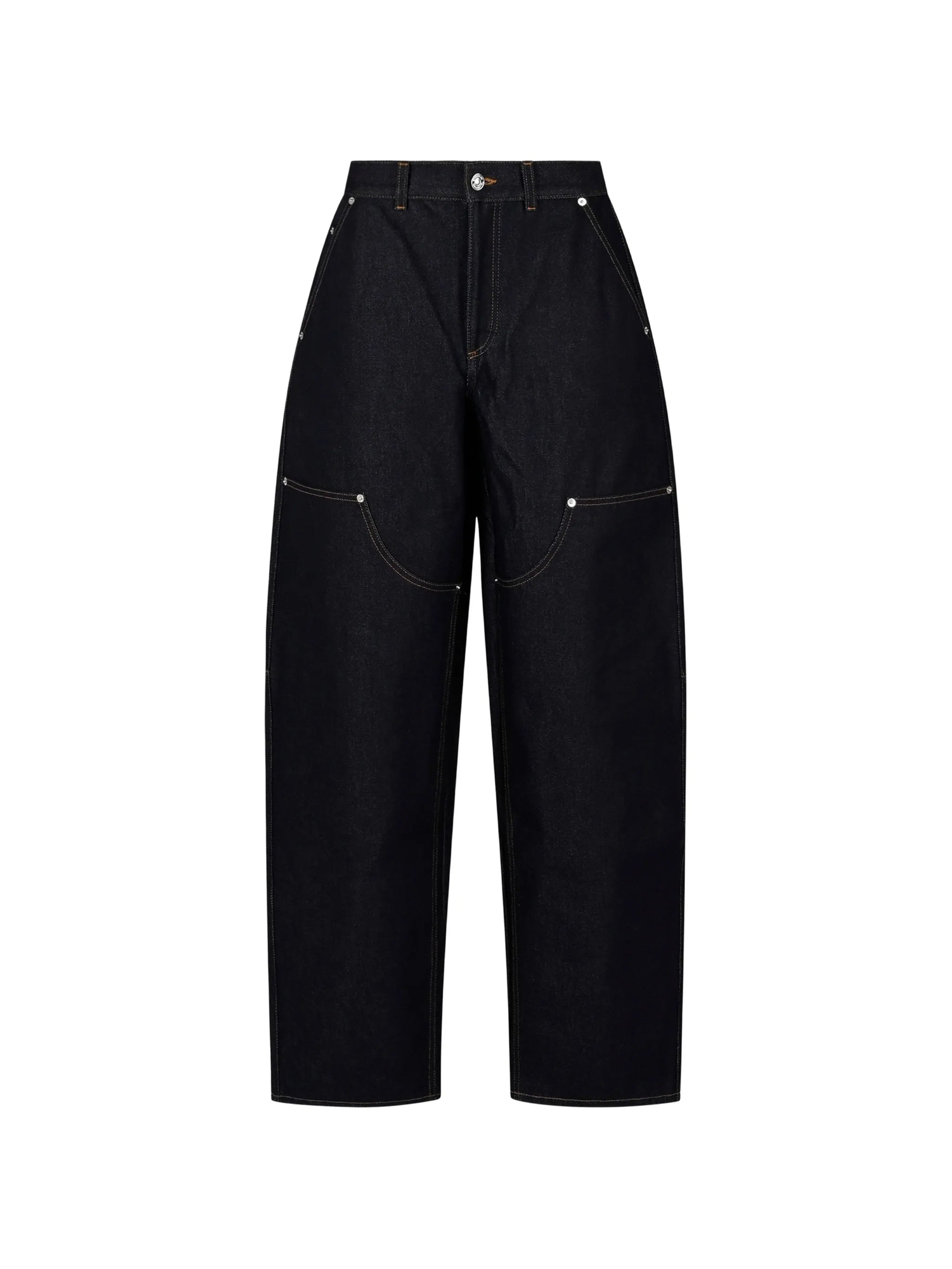 contrast-stitch jeans