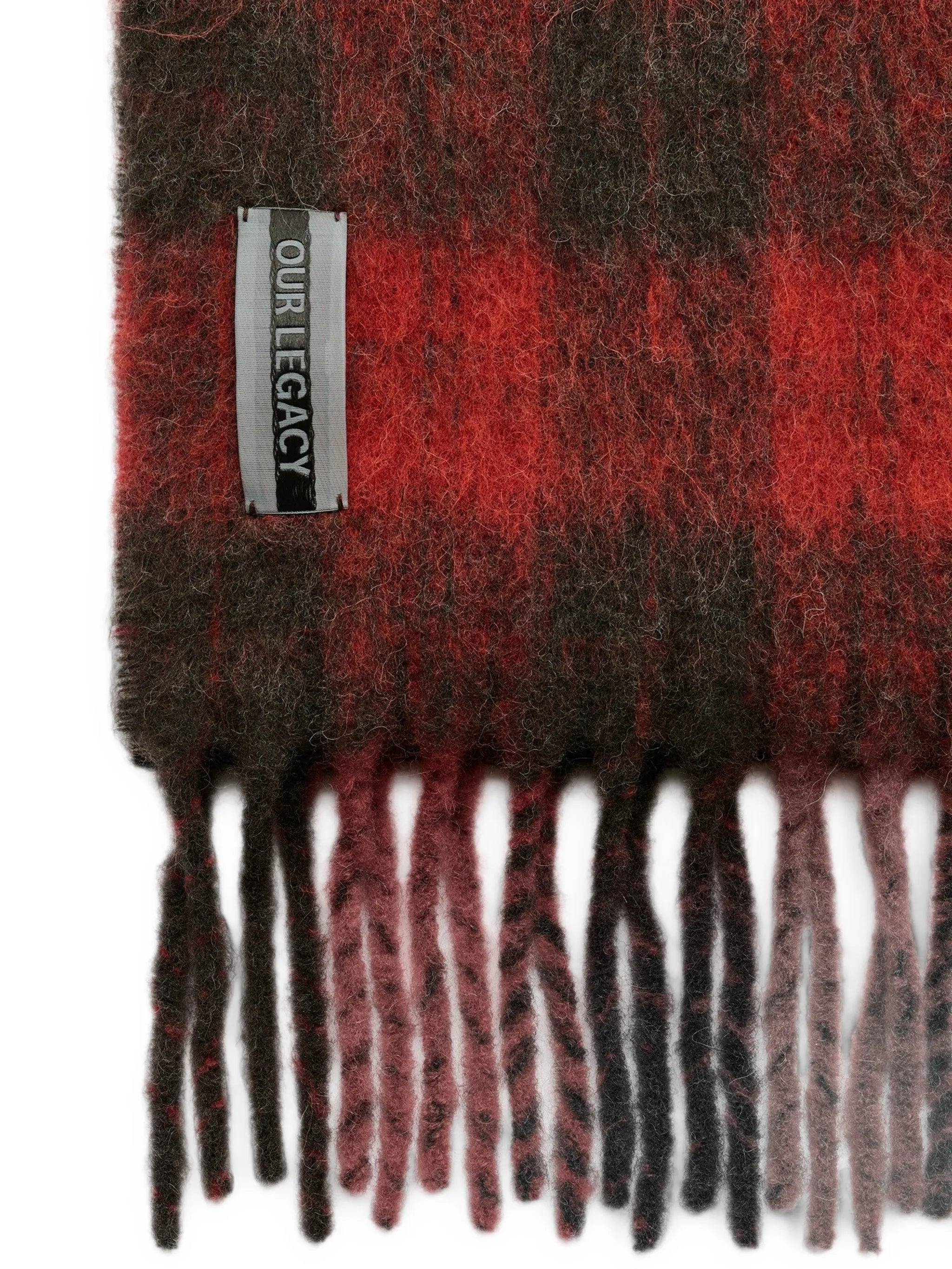 Estate plaid fuzzy scarf