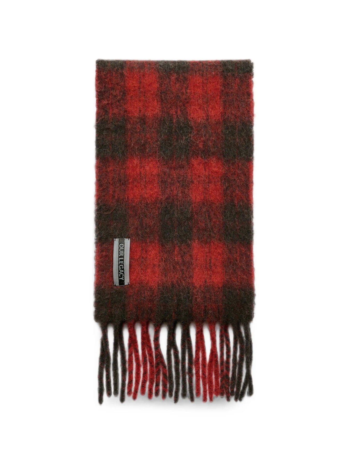 Estate plaid fuzzy scarf