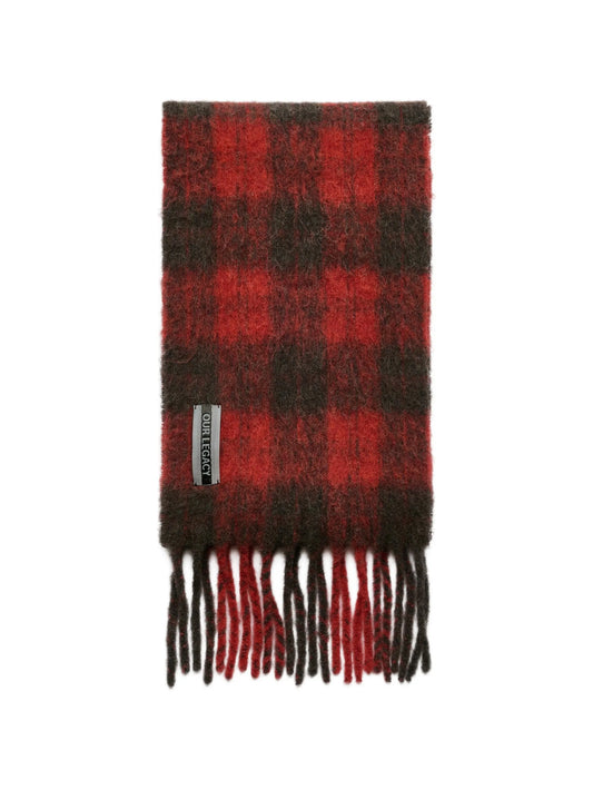 Estate plaid fuzzy scarf