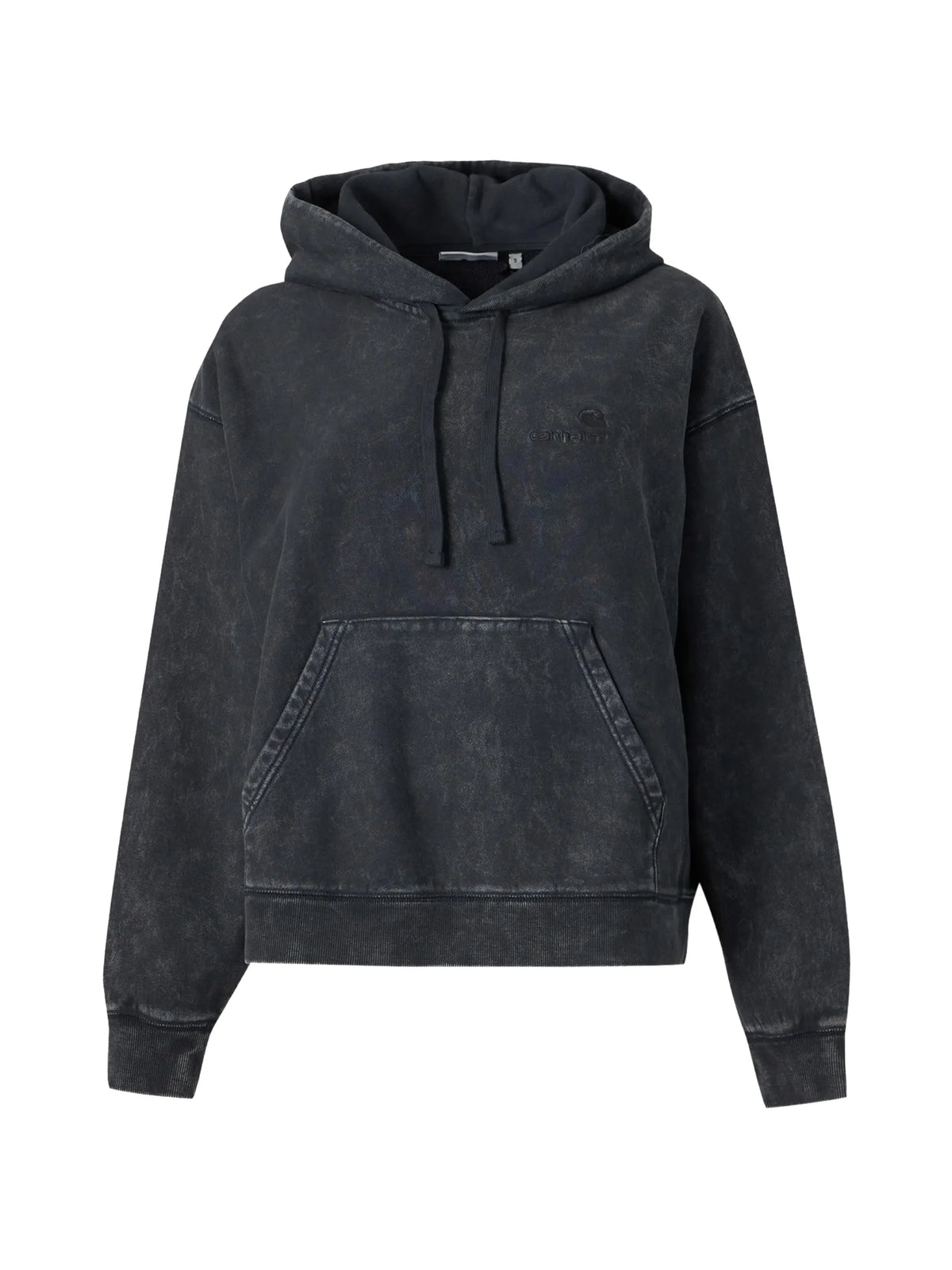 Lambert acid-wash logo-embroidered hoodie
