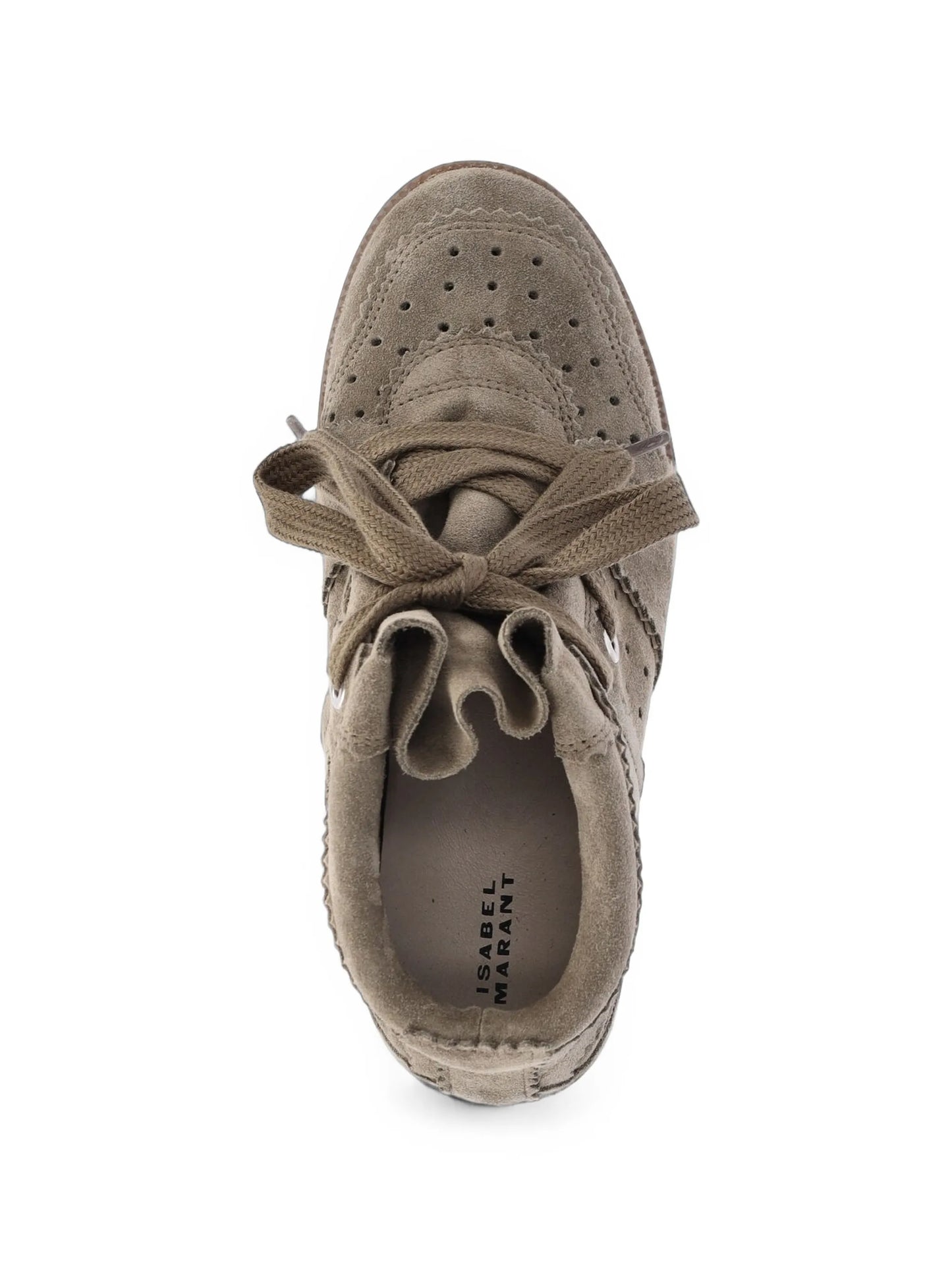 Bobby suede calfskin leather wedge sneakers
