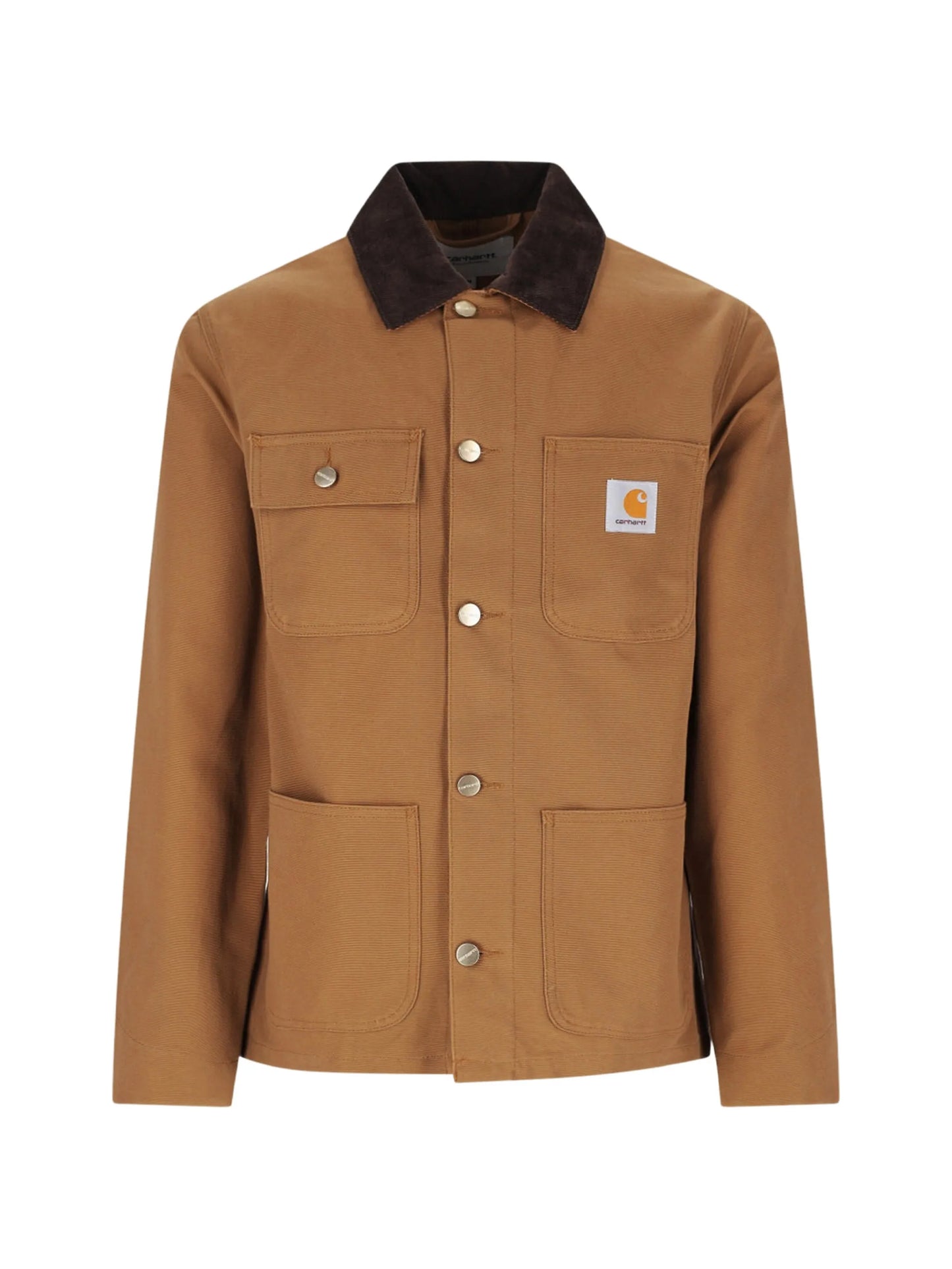 Michigan Coat corduroy-collar logo-patch jacket