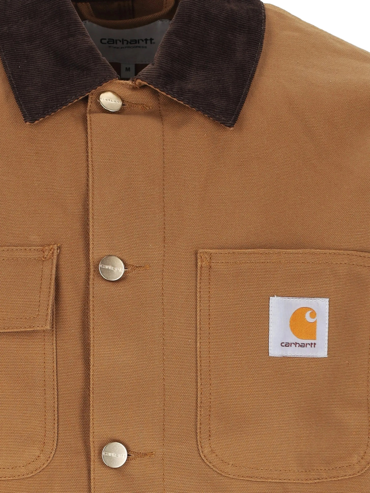 Michigan Coat corduroy-collar logo-patch jacket