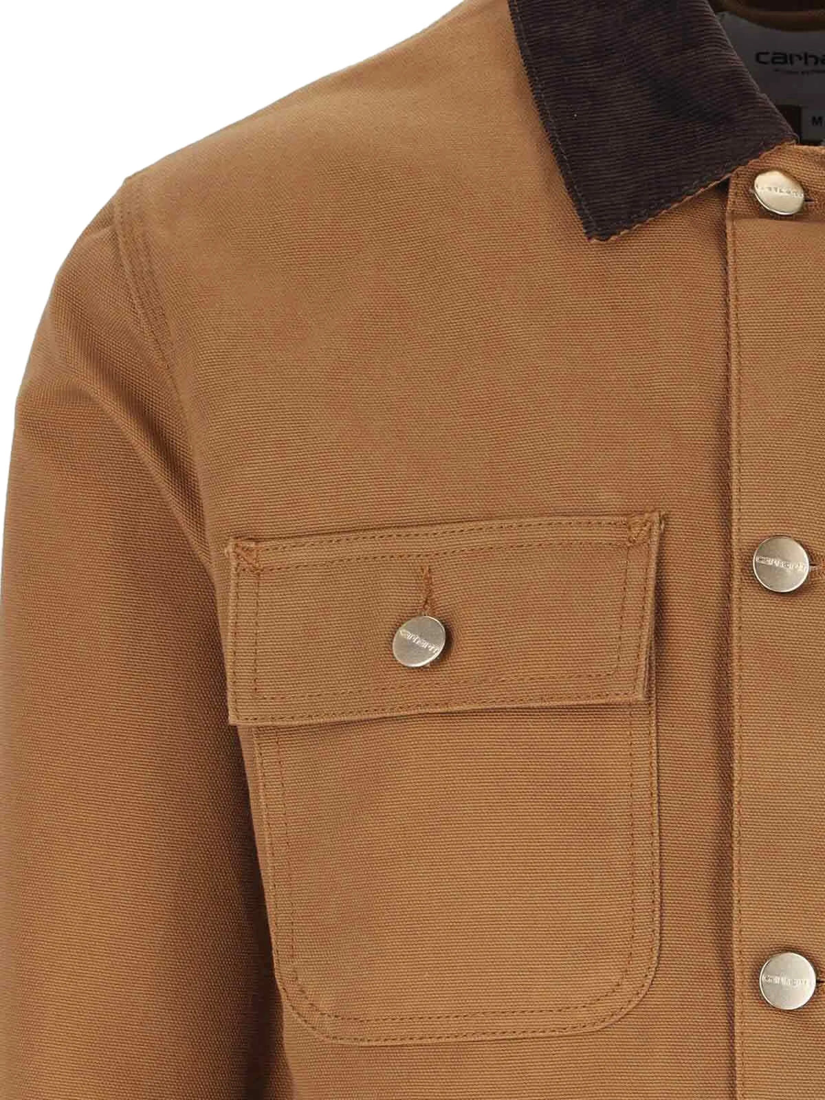 Michigan Coat corduroy-collar logo-patch jacket