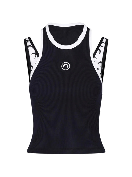 layered jersey tank top