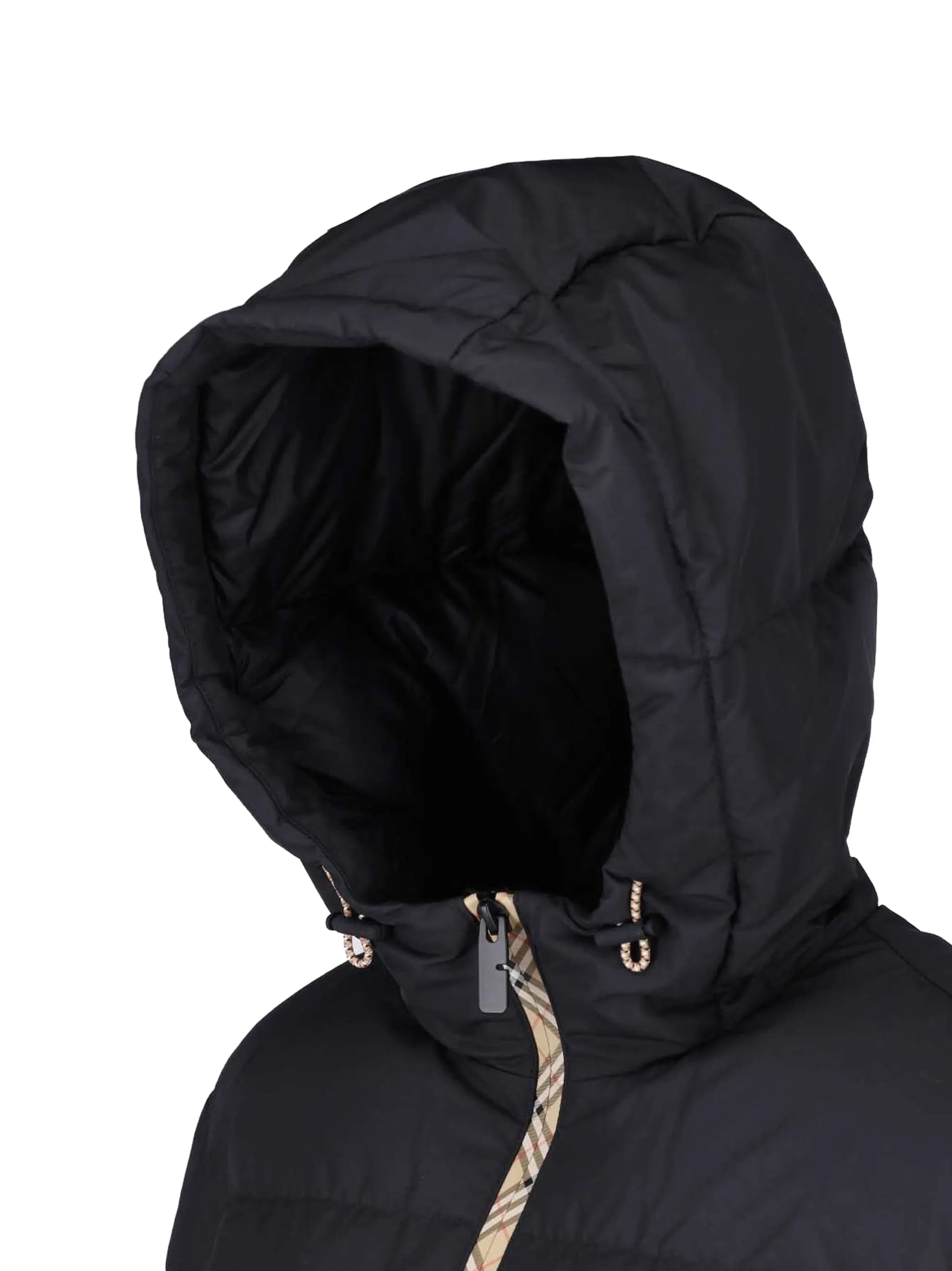 quilted hooded jacket