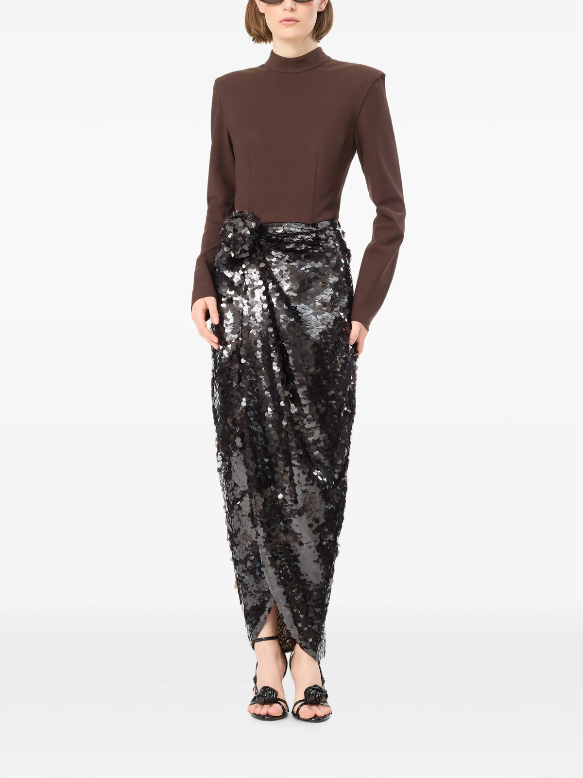 knotted midi dress