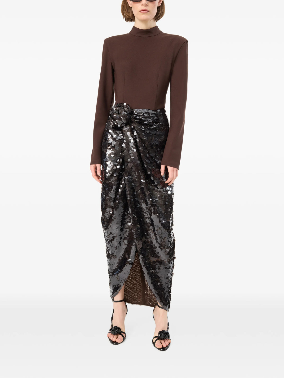 knotted midi dress