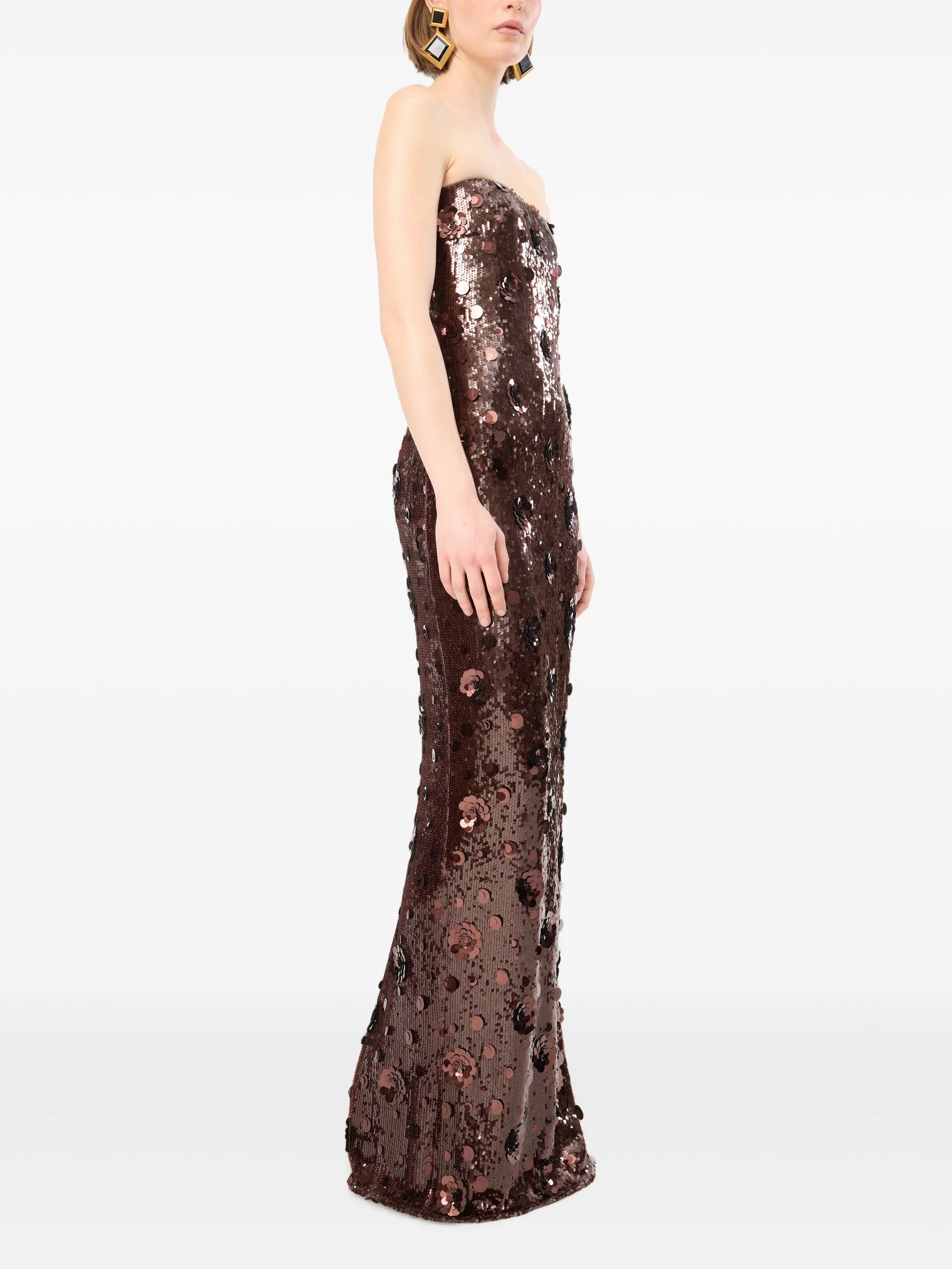 sequins tube maxi dress