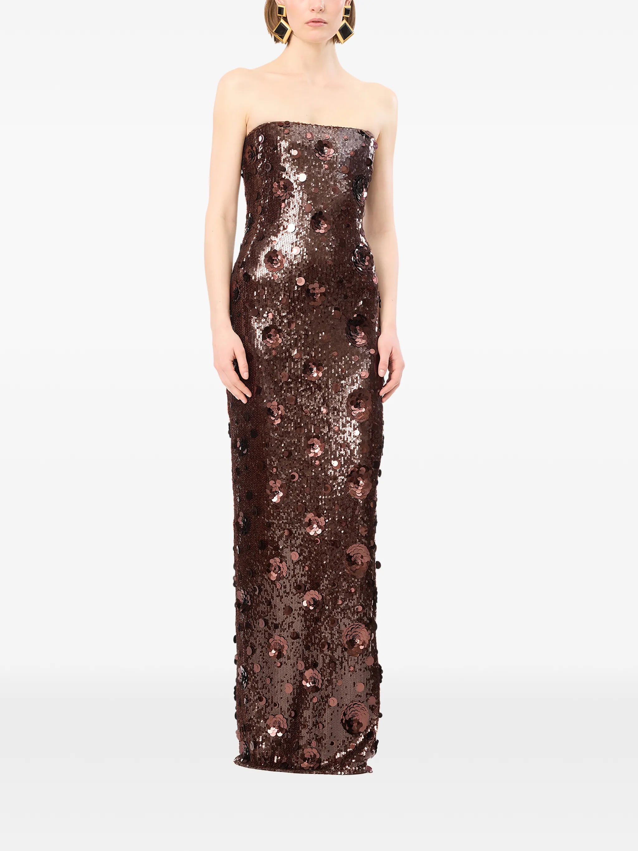 sequins tube maxi dress