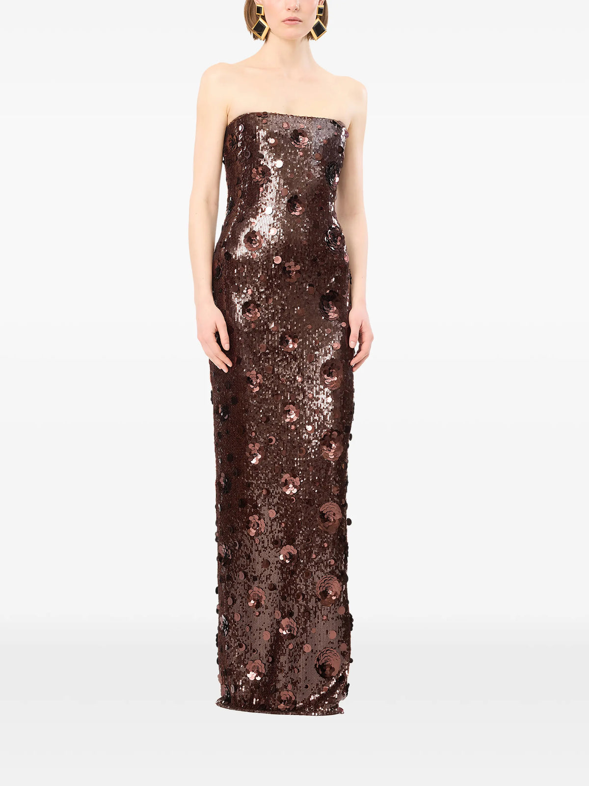 sequins tube maxi dress