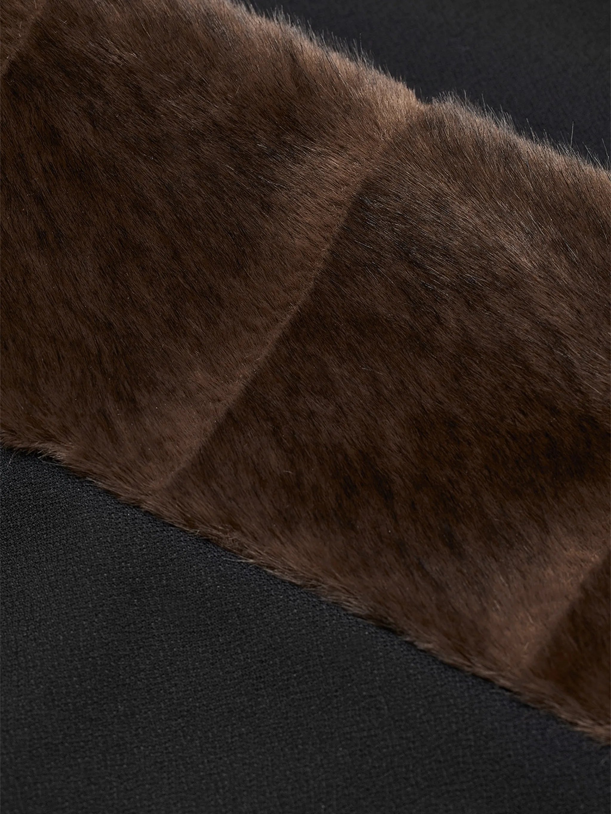 mini faux fur skirt black