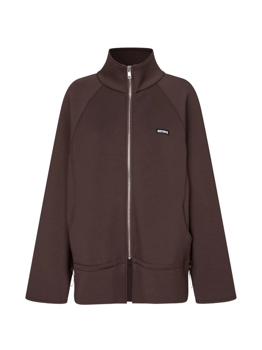 logo-patch zip-up jacket