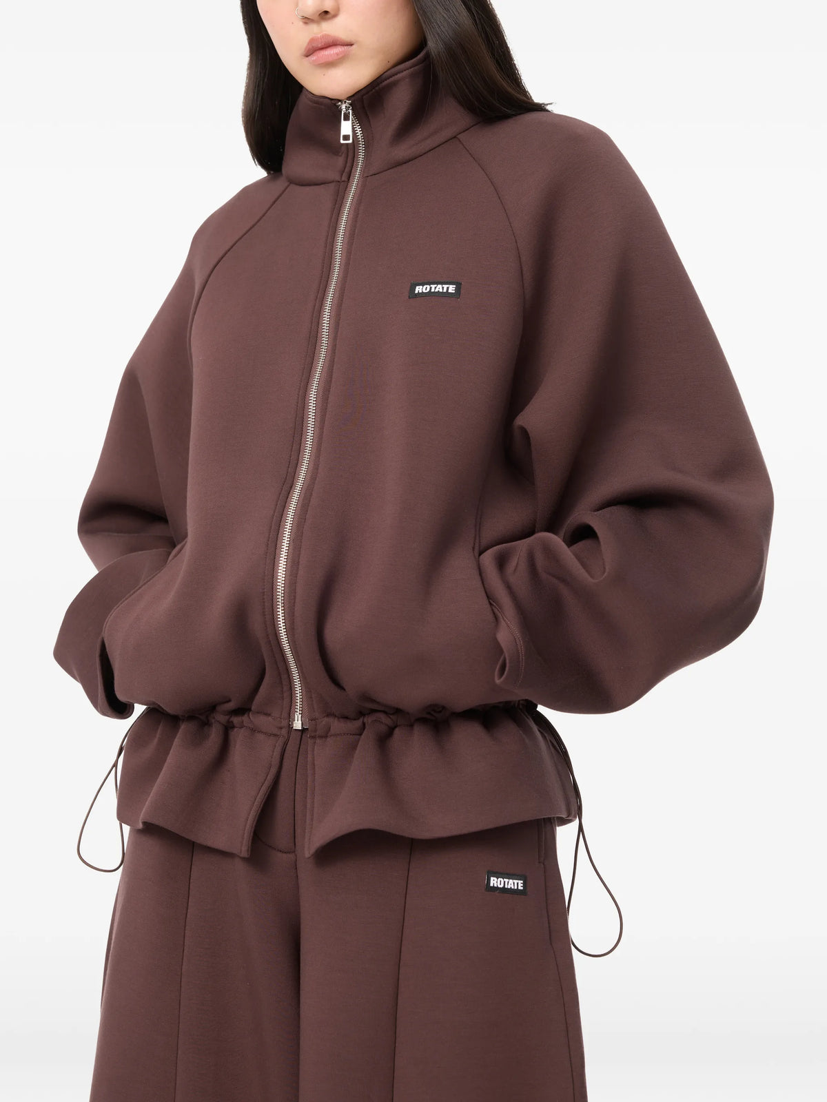 logo-patch zip-up jacket