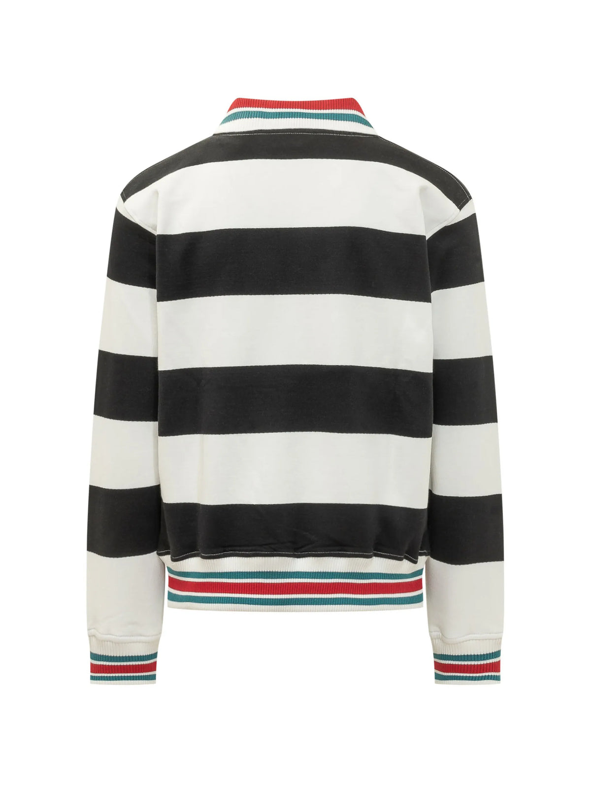 Drôle embroidered striped polo shirt