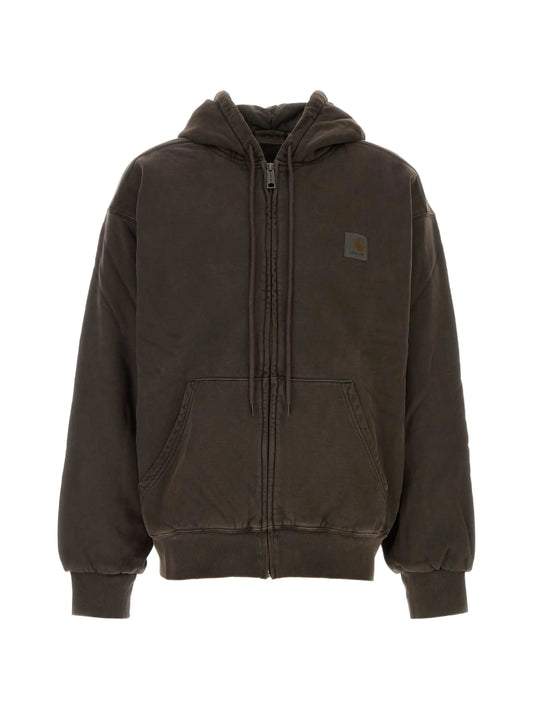 Vista logo-patch zip-up hoodie