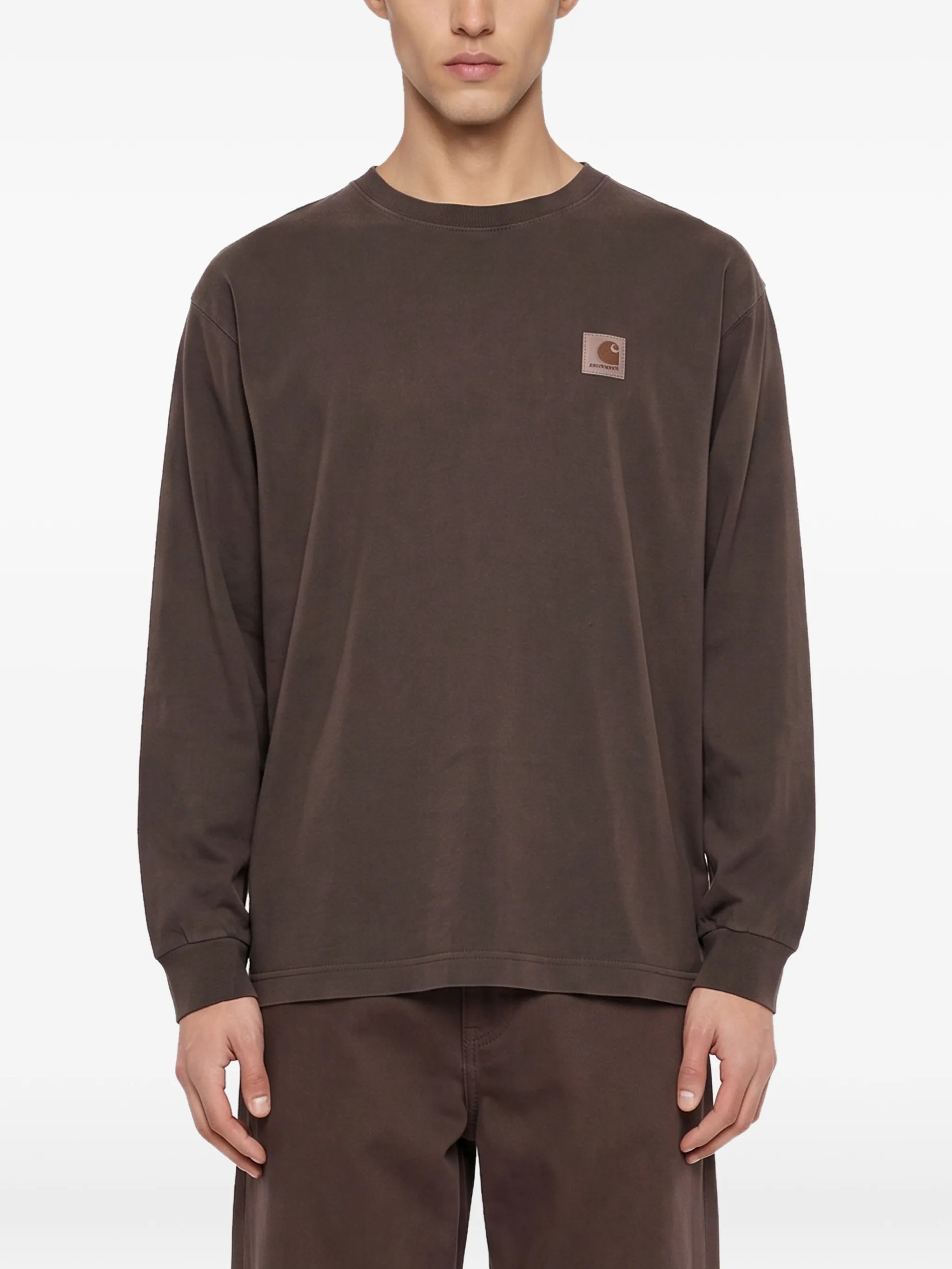 logo-patch long-sleeved t-shirt