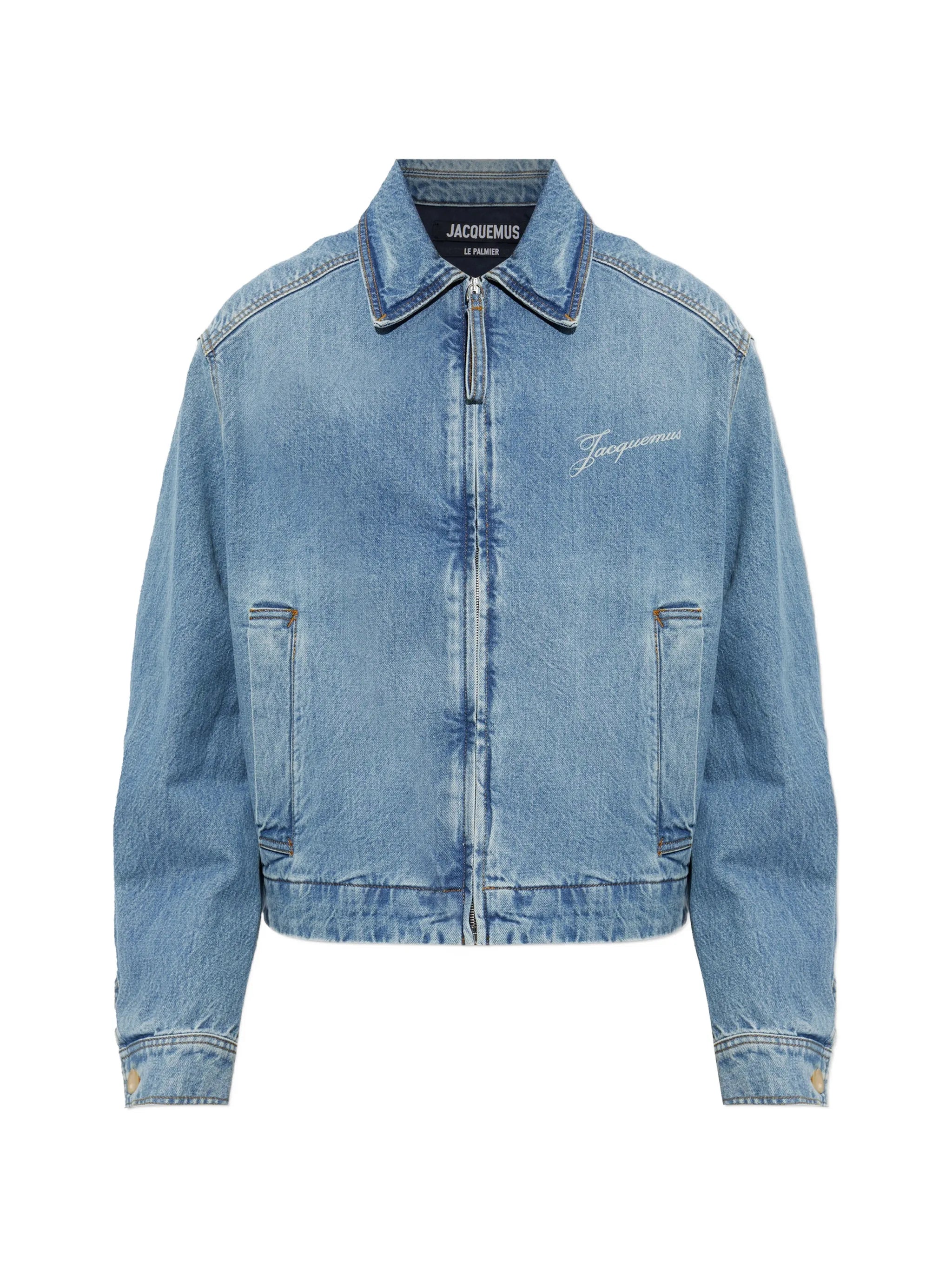 The de-Nîmes Canevas zip-up denim jacket