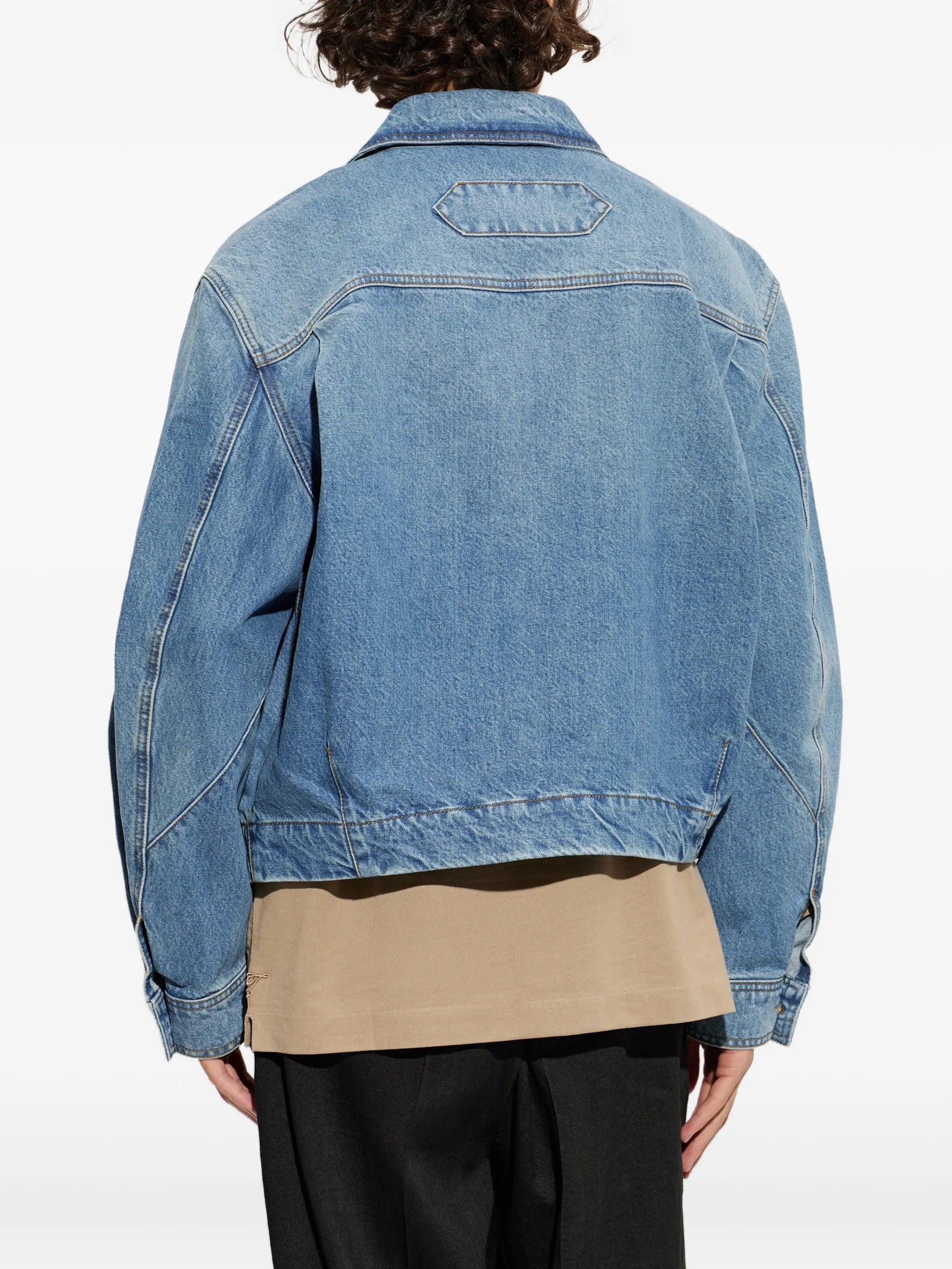 The de-Nîmes Canevas zip-up denim jacket