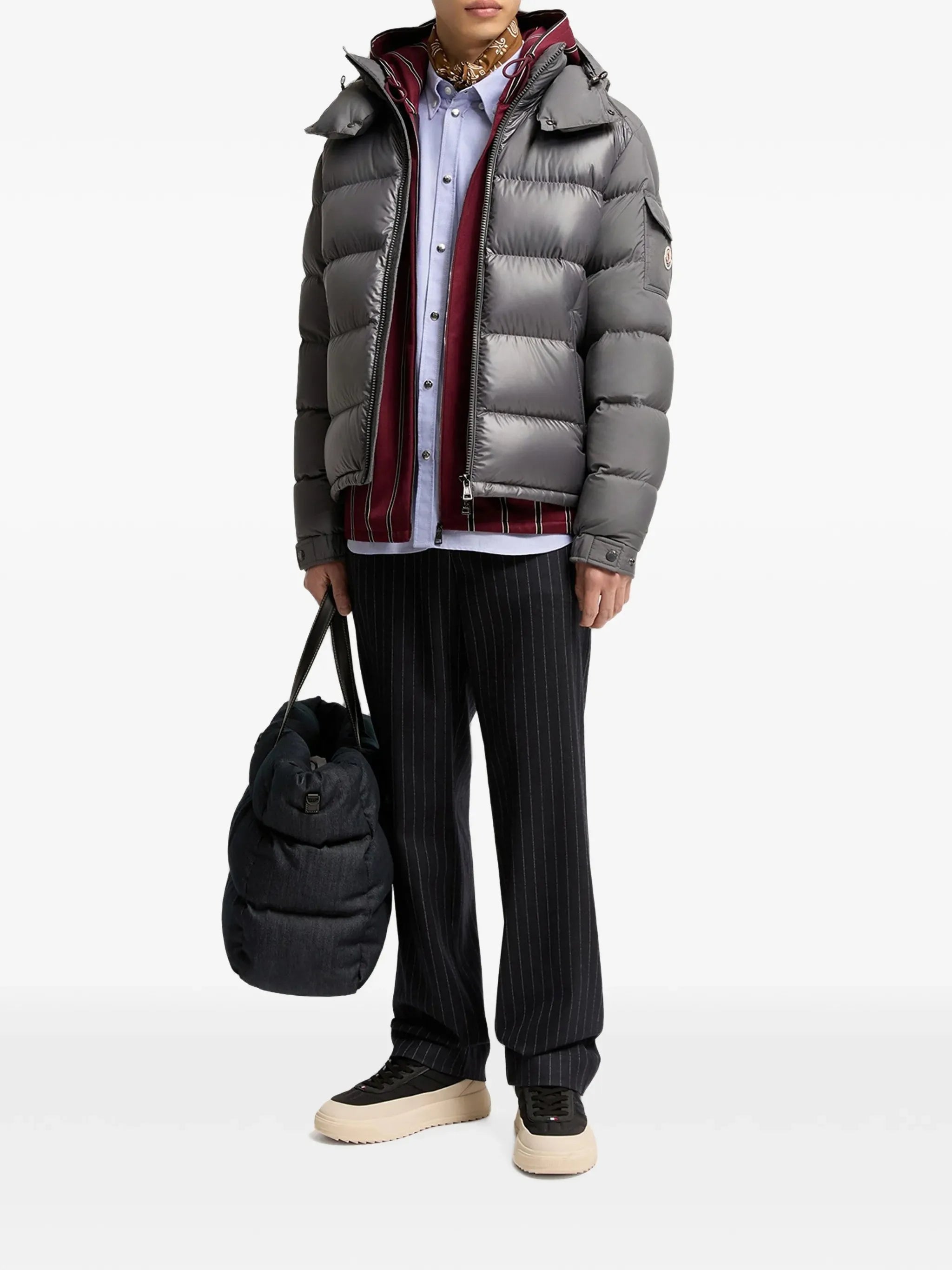 logo-patch padded jacket