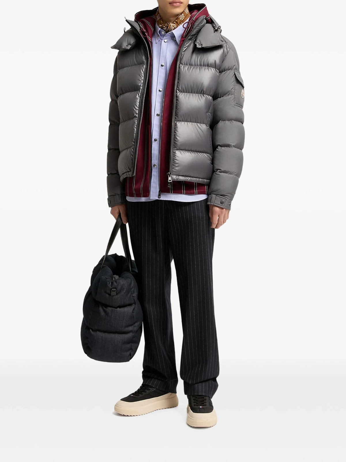 logo-patch padded jacket