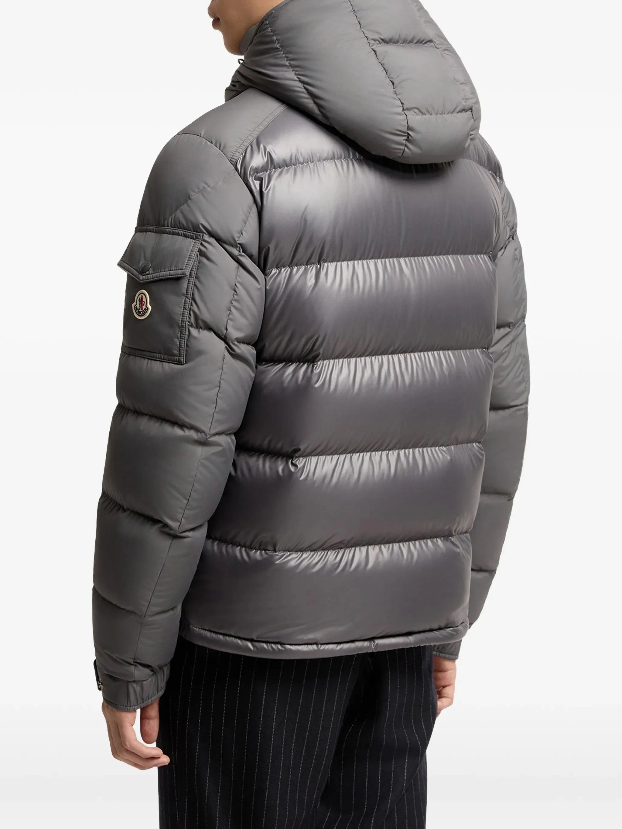 logo-patch padded jacket