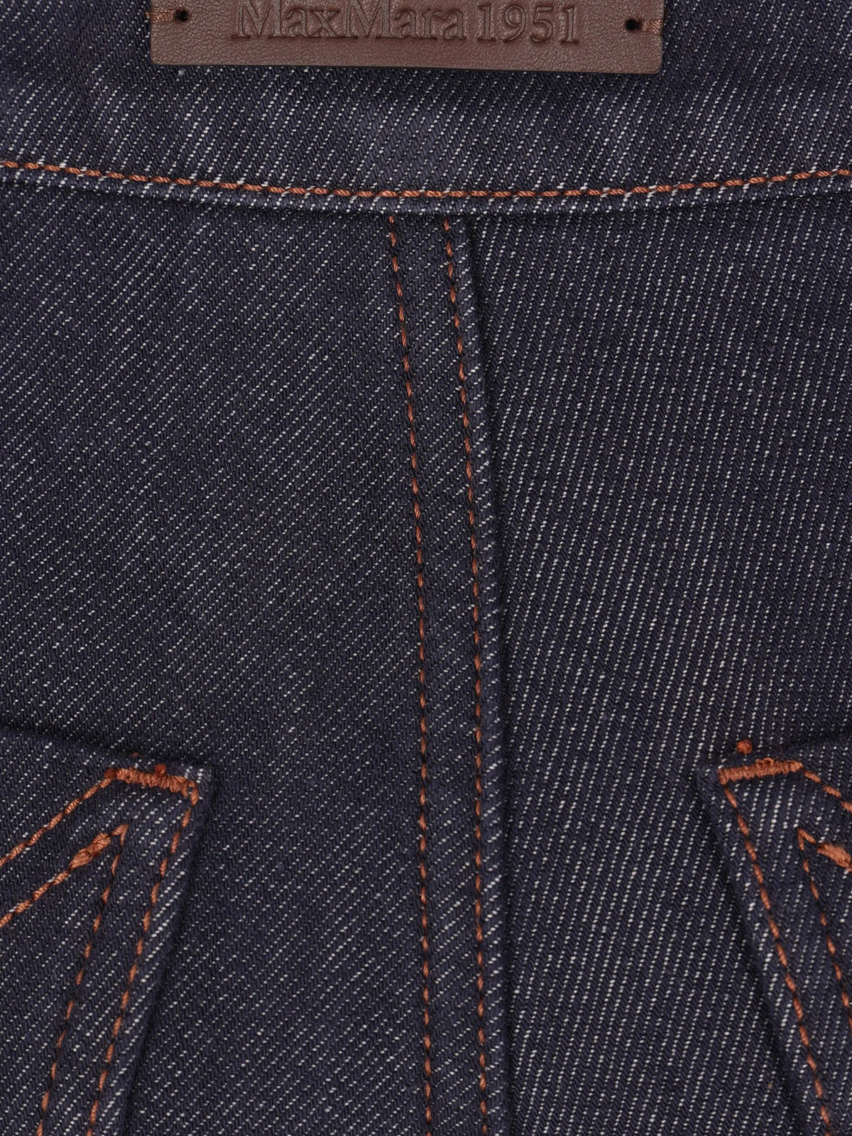 contrast-stitch wide-leg jeans