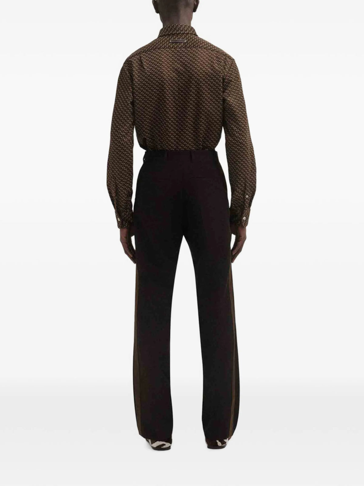 Modernist jacquard-knit shirt