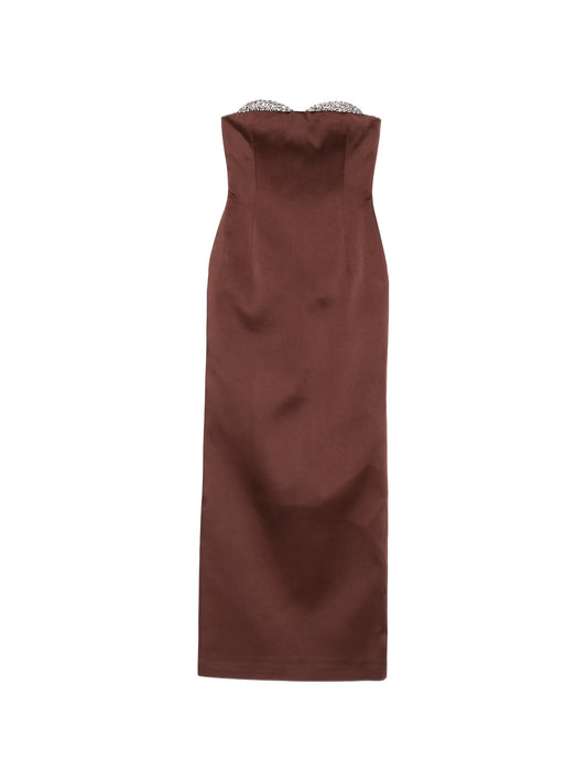 Noélie crystal-embellished strapless dress