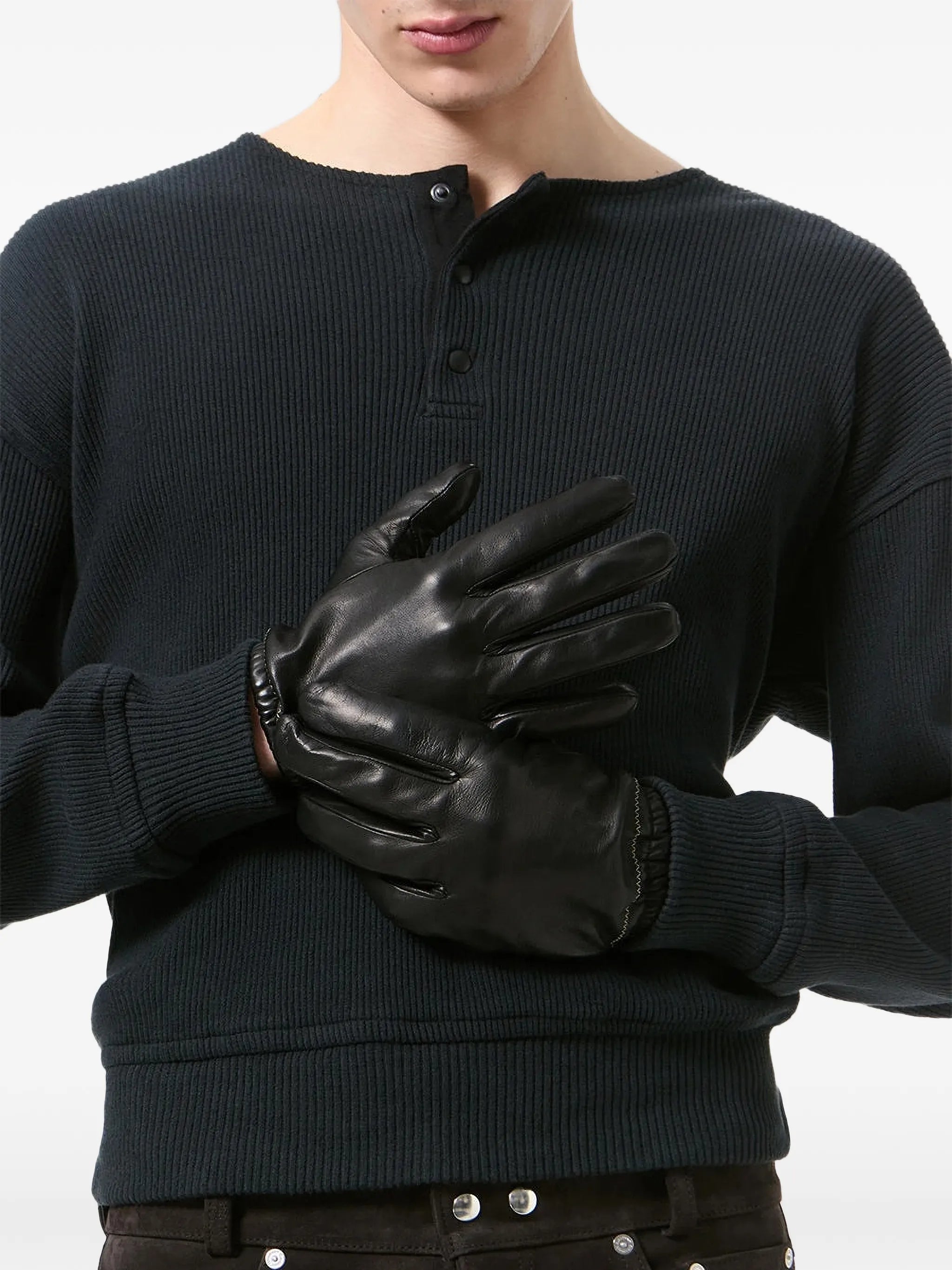 Rider leather gloves