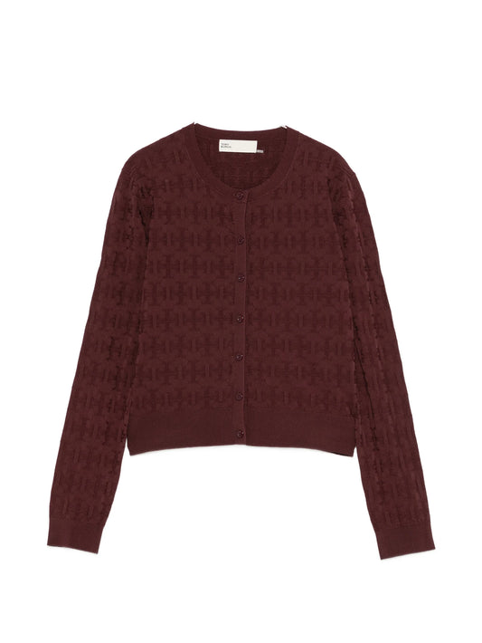 monogram jacquard cardigan