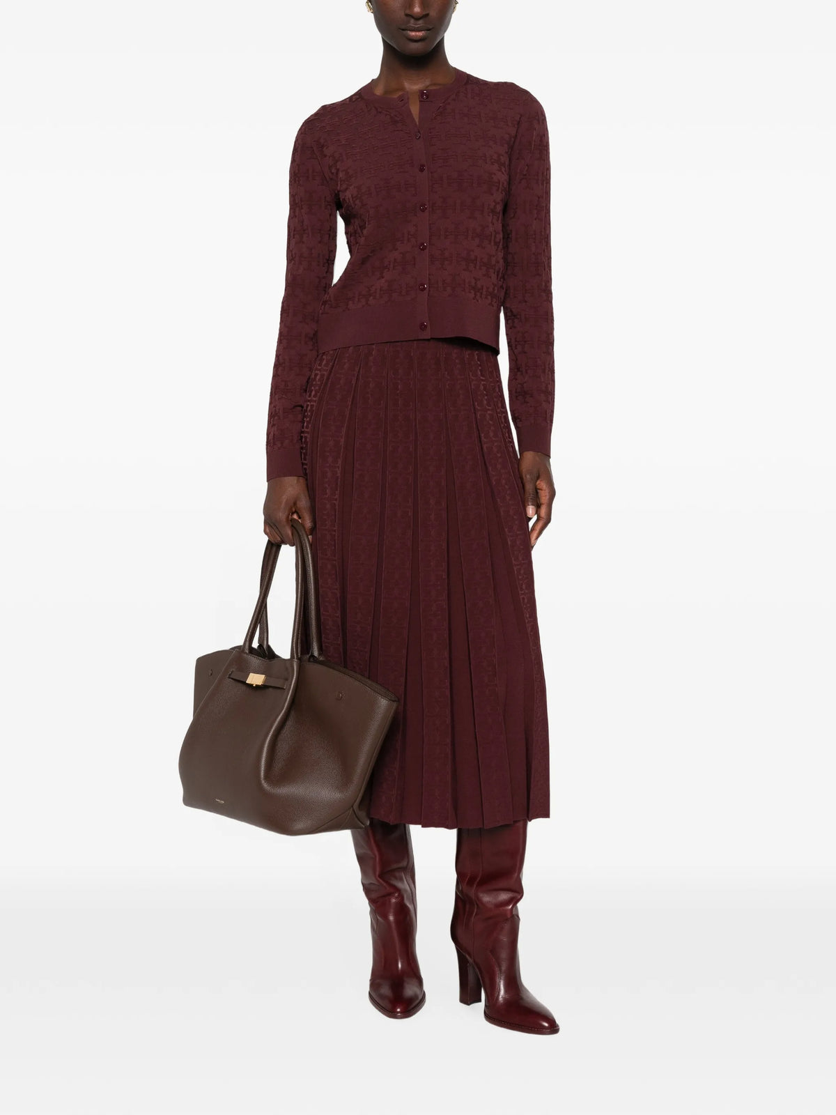 monogram jacquard cardigan