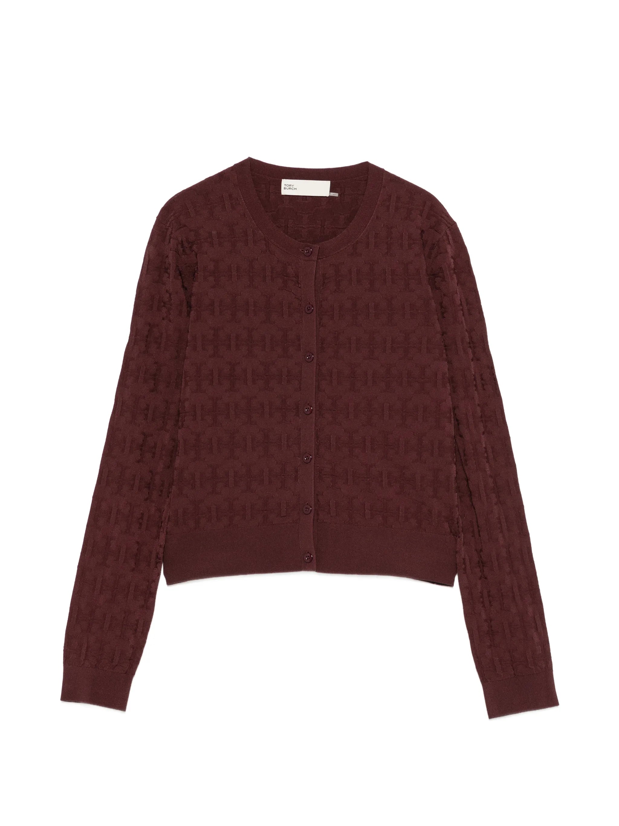 monogram jacquard cardigan