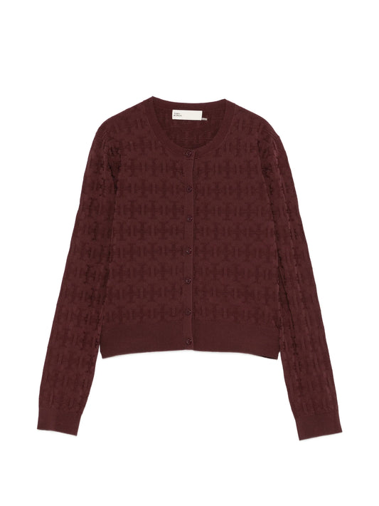 monogram jacquard cardigan