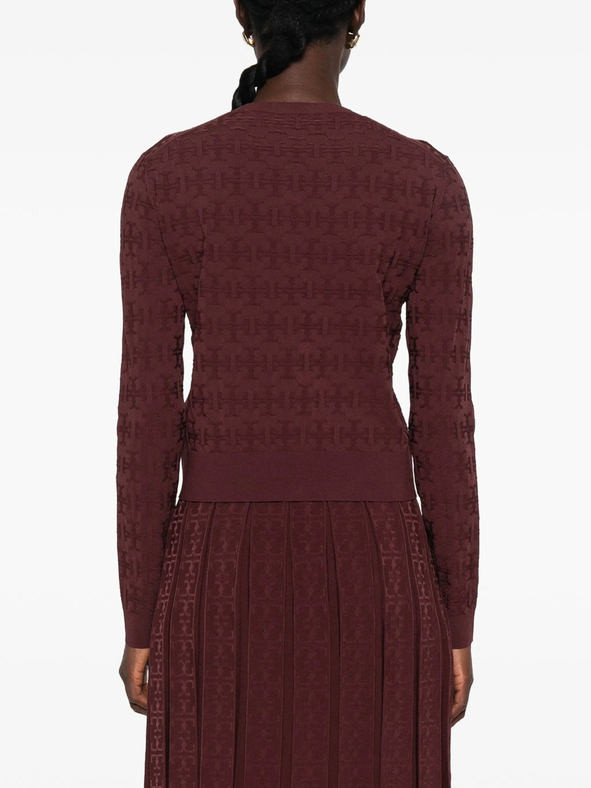 monogram jacquard cardigan
