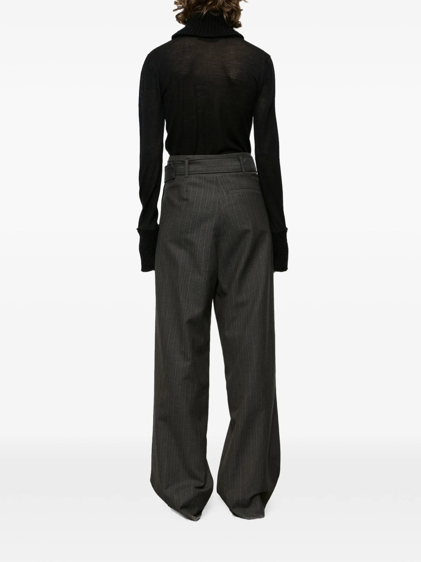 Soar pinstriped-wool trousers