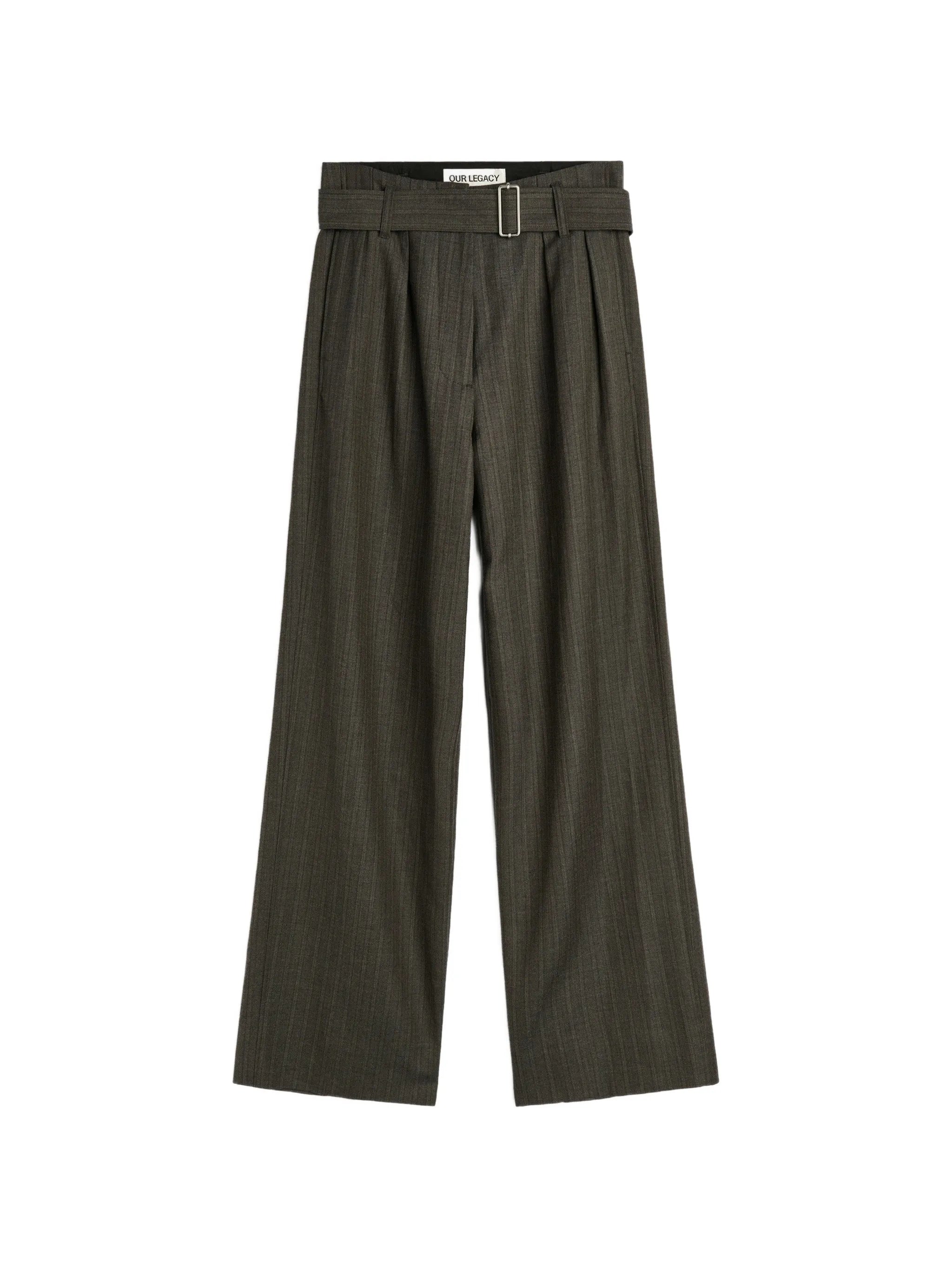 Soar pinstriped-wool trousers