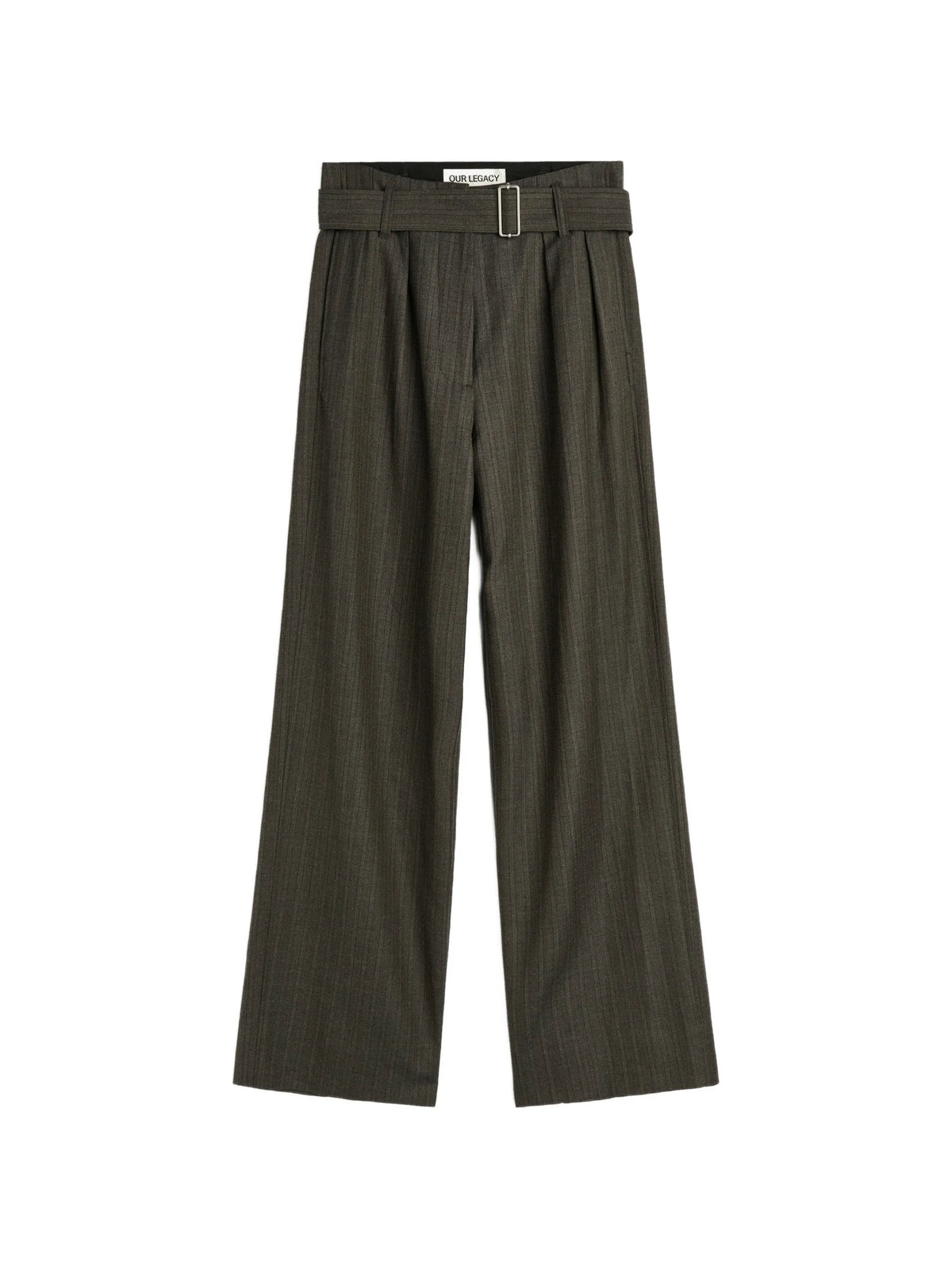 Soar pinstriped-wool trousers